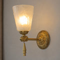 Antique Brass Wall Sconce with Cut Glass Shade and Tassel Drop