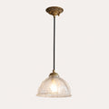 Classic Brass Pendant Light with Glass Dome Shade