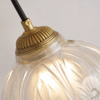 Classic Brass Pendant Light with Glass Dome Shade