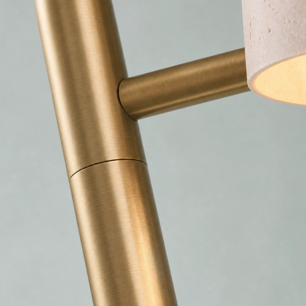 Natural Travertine Wall-Mounted Light with Rotating Arm