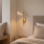 Natural Travertine Wall-Mounted Light with Rotating Arm