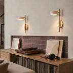 Natural Travertine Wall-Mounted Light with Rotating Arm